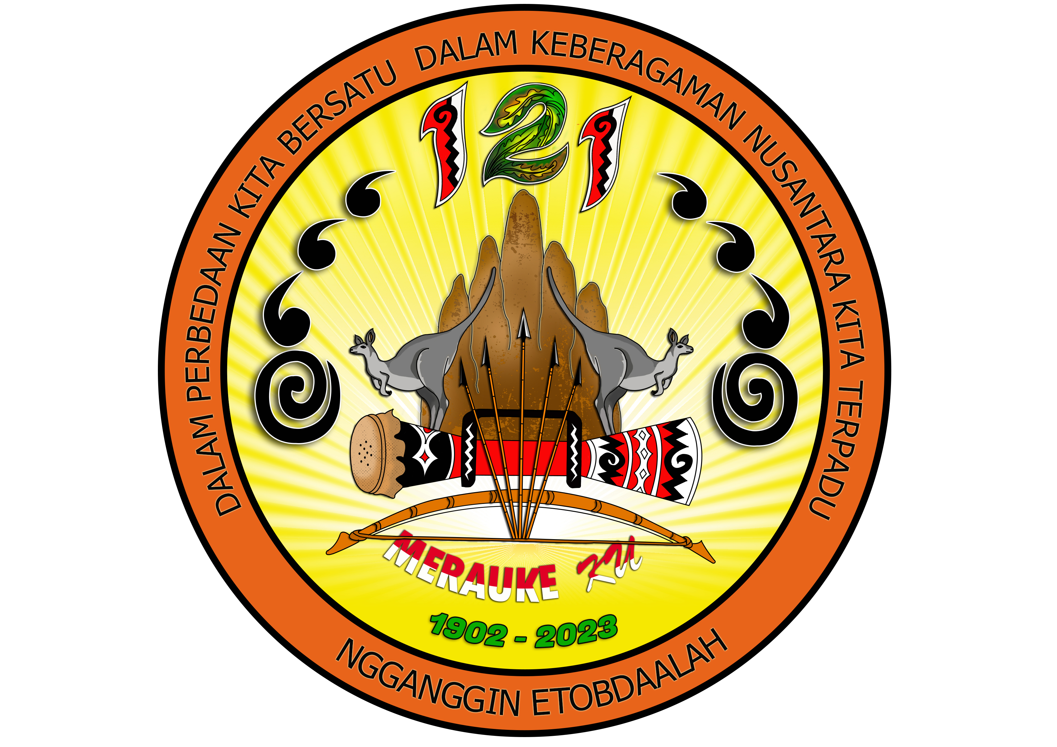 Logo Hari Jadi Kota Merauke ke 121 Tahun 2023